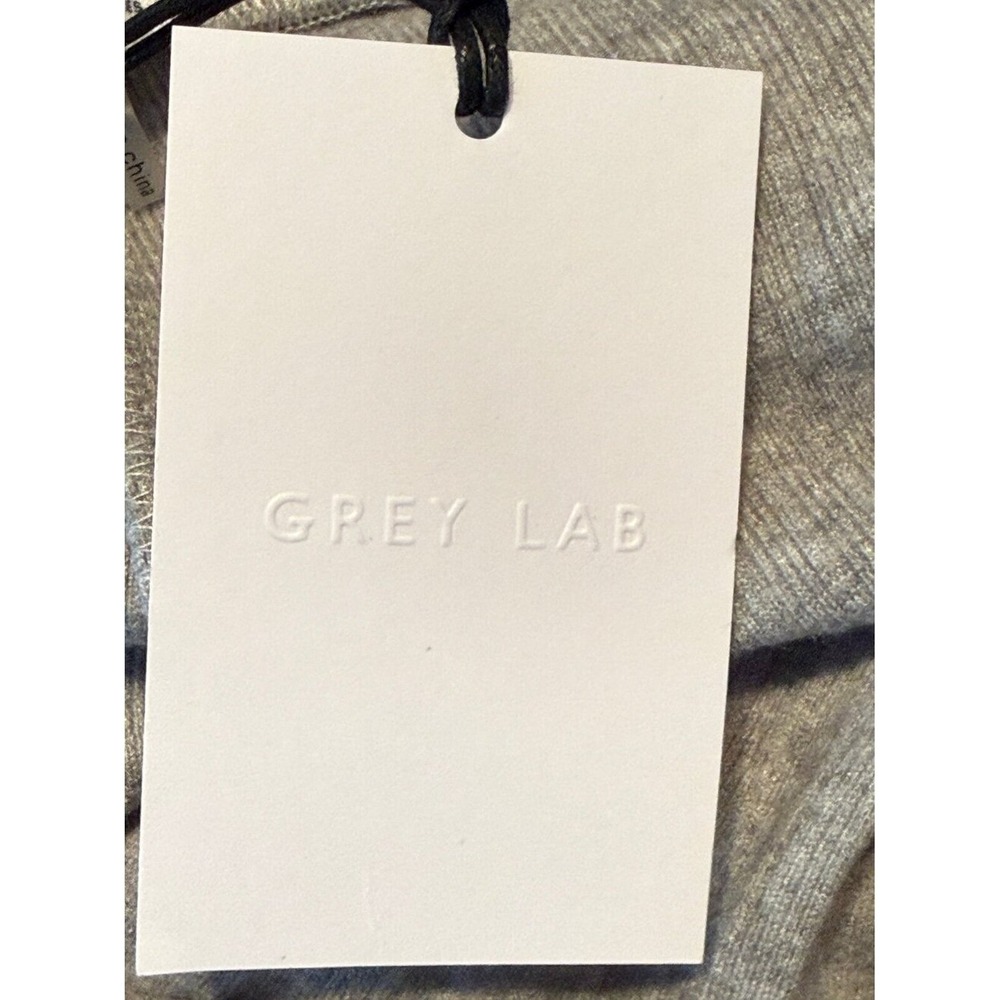 Grey Lab Los Angeles Rib Knit Lounge Pants Light Heather Grey Size L NWT Wide - Picture 6 of 7